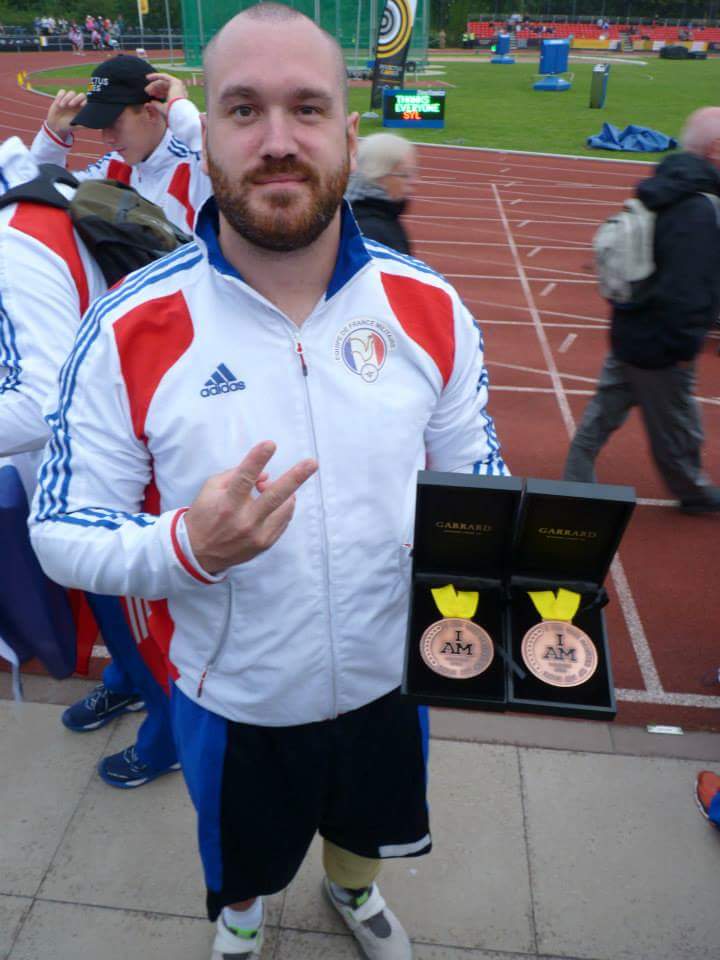 Thomas Brun a ramené deux médailles des premiers Invictus Games, organisés à Londres en 2014. Photo DR