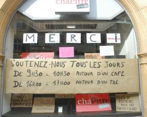 Les salariés occupent toujours la librairie Chapitre à Colmar