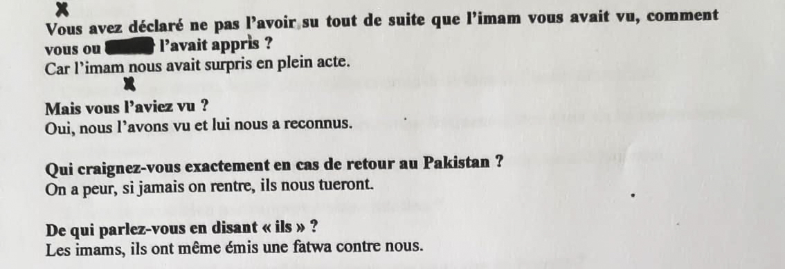 Exemple d'une décision de rejet d'une demande d'asile de l'Office Français de Protection des Réfugiés et Apatrides