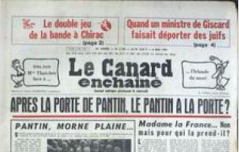 "Une" du Canard enchaîné, 6 mai 1981